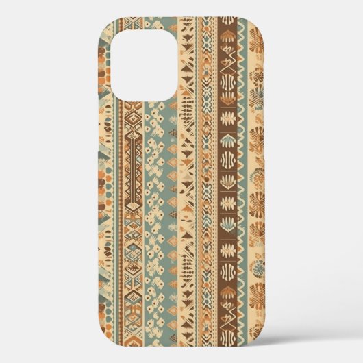 Coques Case-Mate iPhone Moderne Boho Camel Marron Turquoise (Verso)
