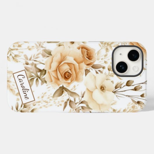Coques Case-Mate iPhone Moderne Boho Rose neutre (Verso (horizontal))