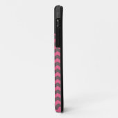 Coques Case-Mate iPhone Moderne, branché, rose classique & chevron café (Dos/Gauche)