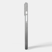 Coques Case-Mate iPhone Moderne brillant À damiers gris métallique (Verso / Gauche)