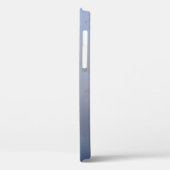 Coques Case-Mate iPhone Moderne brillant À damiers métal bleu (Verso / Gauche)