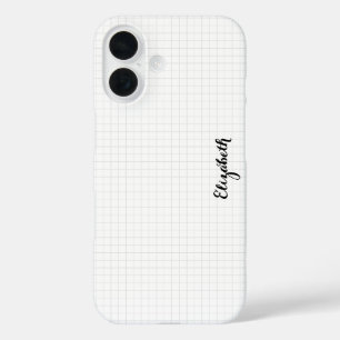 Coques iPhone 16 Moderne Carré noir blanc élégant Monogramme