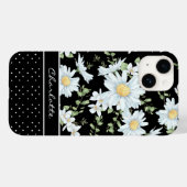 Coques Case-Mate iPhone Moderne Chic Fleurie à Points Personnalisé (Verso (horizontal))