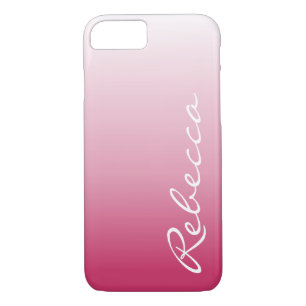 Coque iPhone 8/7 Moderne chic girly personnalisable sombre rose