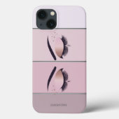 Coques Case-Mate iPhone Moderne chic rayé, cils frais (Verso)