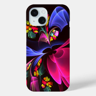 Coque Pour iPhone 15 Moderne coloré Floral Abstrait Art Motif #06