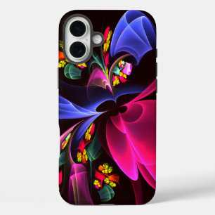 Coques iPhone 16 Plus Moderne coloré Floral Abstrait Art Motif #06