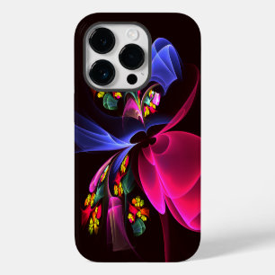 Coque Pour iPhone 14 Pro Moderne coloré Floral Abstrait Art Motif #06
