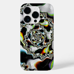 Coque Pour iPhone 14 Pro Moderne coloré psychédélique spirale fractale