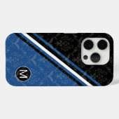 Coques Case-Mate iPhone Moderne design damask monogrammed rayures (Verso (horizontal))