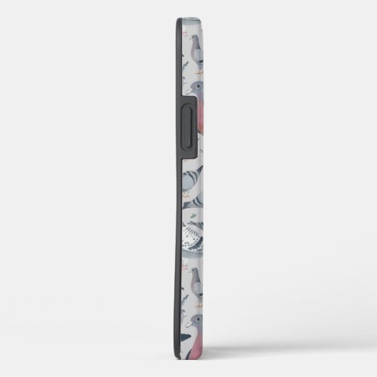 Coques Case-Mate iPhone Moderne Design Gris Motif Pigeon Bird (Verso / Droite)