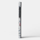 Coques Case-Mate iPhone Moderne Design Gris Motif Pigeon Bird (Verso / Gauche)