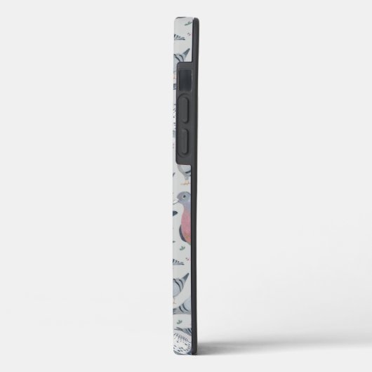 Coques Case-Mate iPhone Moderne Design Gris Motif Pigeon Bird (Verso / Gauche)
