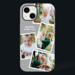 Coque Pour iPhone 14 Moderne design multi photo famille électronique<br><div class="desc">Conception moderne et design multi-photo famille de téléphone électronique. Idéal anniversaire,  Noël,  jour de la mère ou conception de Fêtes des pères. Les couleurs peuvent être changées.</div>