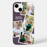 Moderne design multi photo famille violet