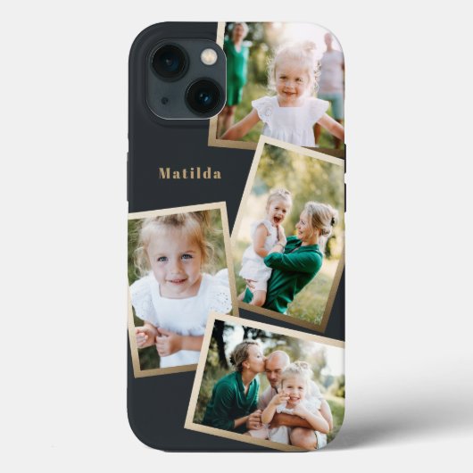 Coques Case-Mate iPhone Moderne design or multi photo famille électronique (Verso)