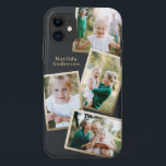Case-Mate iPhone Case Moderne design or multi photo famille électronique<br><div class="desc">Conception moderne de boîtier électronique de famille multi-photo or design. Idéal anniversaire,  Noël,  jour de la mère ou conception de Fêtes des pères. Les couleurs peuvent être changées.</div>