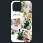 Case-Mate iPhone Case Moderne design or multi photo famille électronique<br><div class="desc">Conception moderne de boîtier électronique de famille multi-photo or design. Idéal anniversaire,  Noël,  jour de la mère ou conception de Fêtes des pères. Les couleurs peuvent être changées.</div>