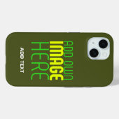COQUES Case-Mate iPhone MODERNE ÉDITABLE ARMÉE VERT IMAGE MODÈLE TEXTE (Verso (horizontal))