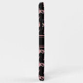 Coques Case-Mate iPhone Moderne Editable rose Joie Calligraphie sur Noir (Dos/Droite)
