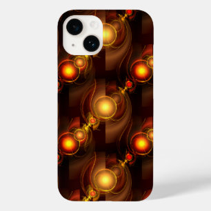 Coque Pour iPhone 14 Moderne Élégant Bohème Doré Motif d'Art Abstrait #