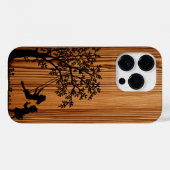 Coques Case-Mate iPhone Moderne élégant bois personnalisé - bois (Verso (horizontal))