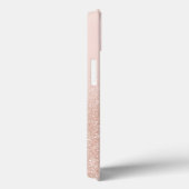 Coques Case-Mate iPhone Moderne Elegant Chic Ombre Rose Parties scintillan (Verso / Droite)