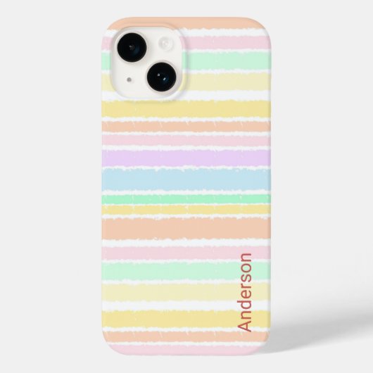 Coques Case-Mate iPhone Moderne Élégant Ligne Rétro Monogramme (Verso)