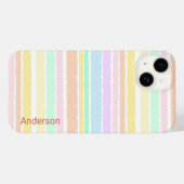 Coques Case-Mate iPhone Moderne Élégant Ligne Rétro Monogramme (Verso (horizontal))