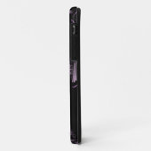 Coques Case-Mate iPhone Moderne Elegant Luxueux Or et violet Monogramme (Dos/Gauche)