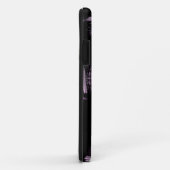 Coques Case-Mate iPhone Moderne Elegant Luxueux Or et violet Monogramme (Dos/Droite)