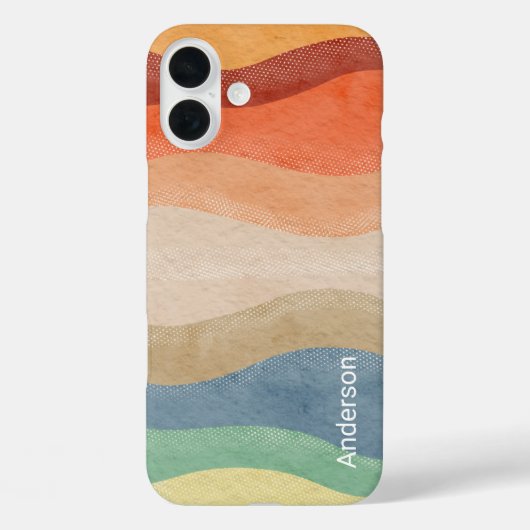 Coques Case-Mate iPhone Moderne Élégant Monogramme Ligne Rétro (Verso)