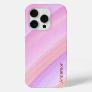 Coque iPhone 15 Pro Moderne Élégant Monogramme Ligne Rétro