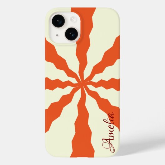 Coques Case-Mate iPhone Moderne Élégant Monogramme Ligne Rétro (Verso)