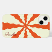 Coques Case-Mate iPhone Moderne Élégant Monogramme Ligne Rétro (Verso (horizontal))