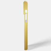 Coques Case-Mate iPhone Moderne Elegant Or Metallic Nom monogrammé (Verso / Gauche)