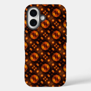 Coques iPhone 16 Moderne élégante bohème dorée motif d'art abstrait