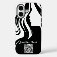 Moderne, Employé, Code QR noir&blanc