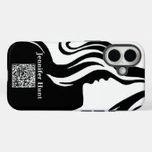 Coques Case-Mate iPhone Moderne, Employé, Code QR noir&blanc (Verso (horizontal))
