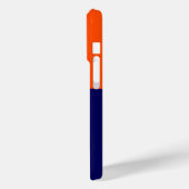 Coques Case-Mate iPhone Moderne et élégant orange et bleu monogramme (Verso / Gauche)