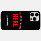 COQUES Case-Mate iPhone MODERNE ET MODERNE PERSONNALISABLE NOIR VÉRIFIÉ (Verso (horizontal))