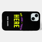 COQUES Case-Mate iPhone MODERNE ET MODERNE PERSONNALISABLE NOIR VÉRIFIÉ (Verso (horizontal))