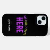 COQUES Case-Mate iPhone MODERNE ET MODERNE PERSONNALISABLE NOIR VÉRIFIÉ (Verso (horizontal))