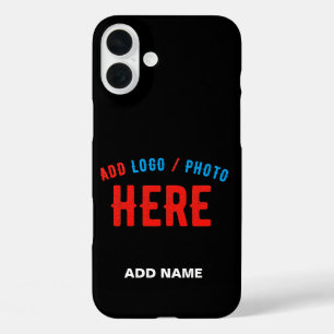 COQUES iPhone 16 PLUS MODERNE ET MODERNE PERSONNALISABLE NOIR VÉRIFIÉ