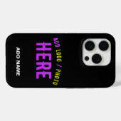 COQUES Case-Mate iPhone MODERNE ET MODERNE PERSONNALISABLE NOIR VÉRIFIÉ (Verso (horizontal))