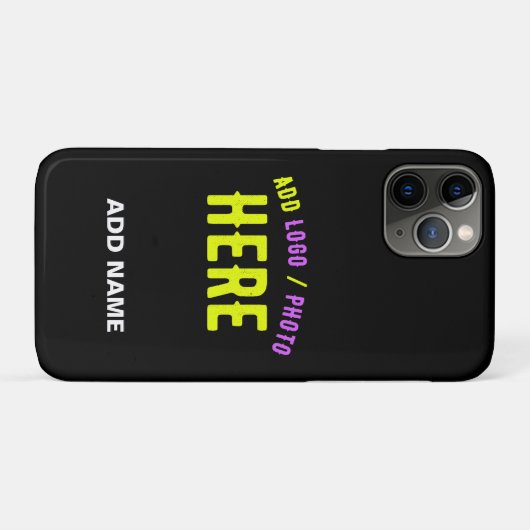 COQUES Case-Mate iPhone MODERNE ET MODERNE PERSONNALISABLE NOIR VÉRIFIÉ (Dos (Horizontal))