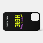 COQUES Case-Mate iPhone MODERNE ET MODERNE PERSONNALISABLE NOIR VÉRIFIÉ (Verso (horizontal))