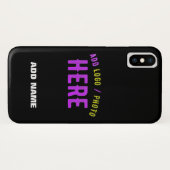 COQUES Case-Mate iPhone MODERNE ET MODERNE PERSONNALISABLE NOIR VÉRIFIÉ (Dos (Horizontal))