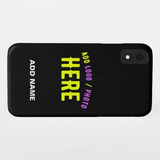 COQUES Case-Mate iPhone MODERNE ET MODERNE PERSONNALISABLE NOIR VÉRIFIÉ (Dos (Horizontal))