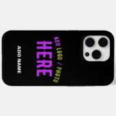 COQUES Case-Mate iPhone MODERNE ET MODERNE PERSONNALISABLE NOIR VÉRIFIÉ (Verso (horizontal))